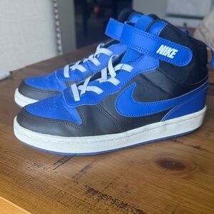 Nike Kids High-Top Blue Black Sneakers